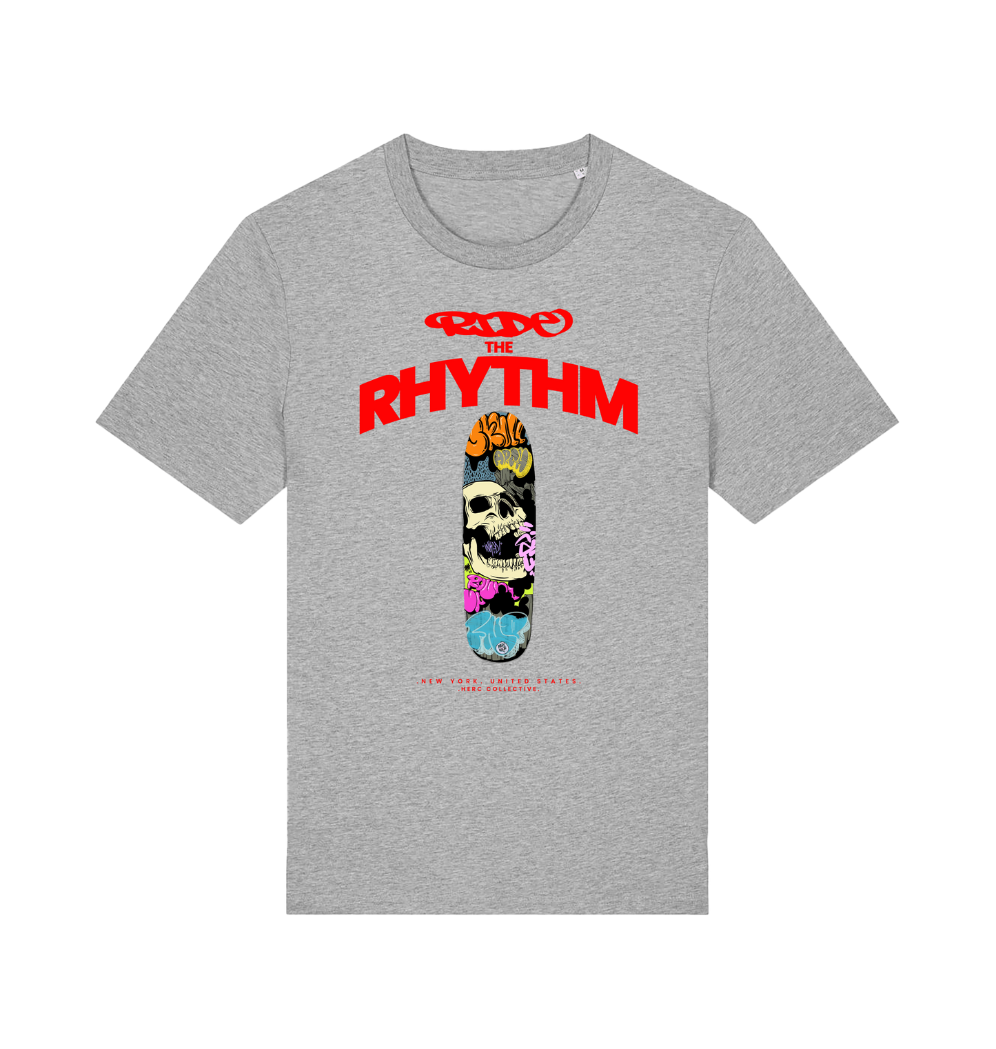 Heather Grey Printed T-shirt Front