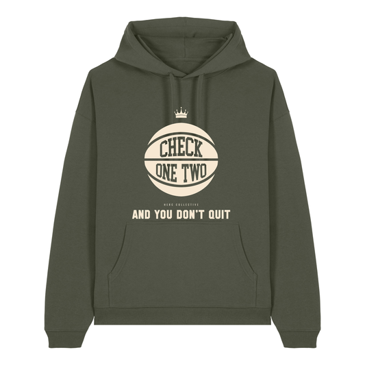 Khaki Printed Hoody Front