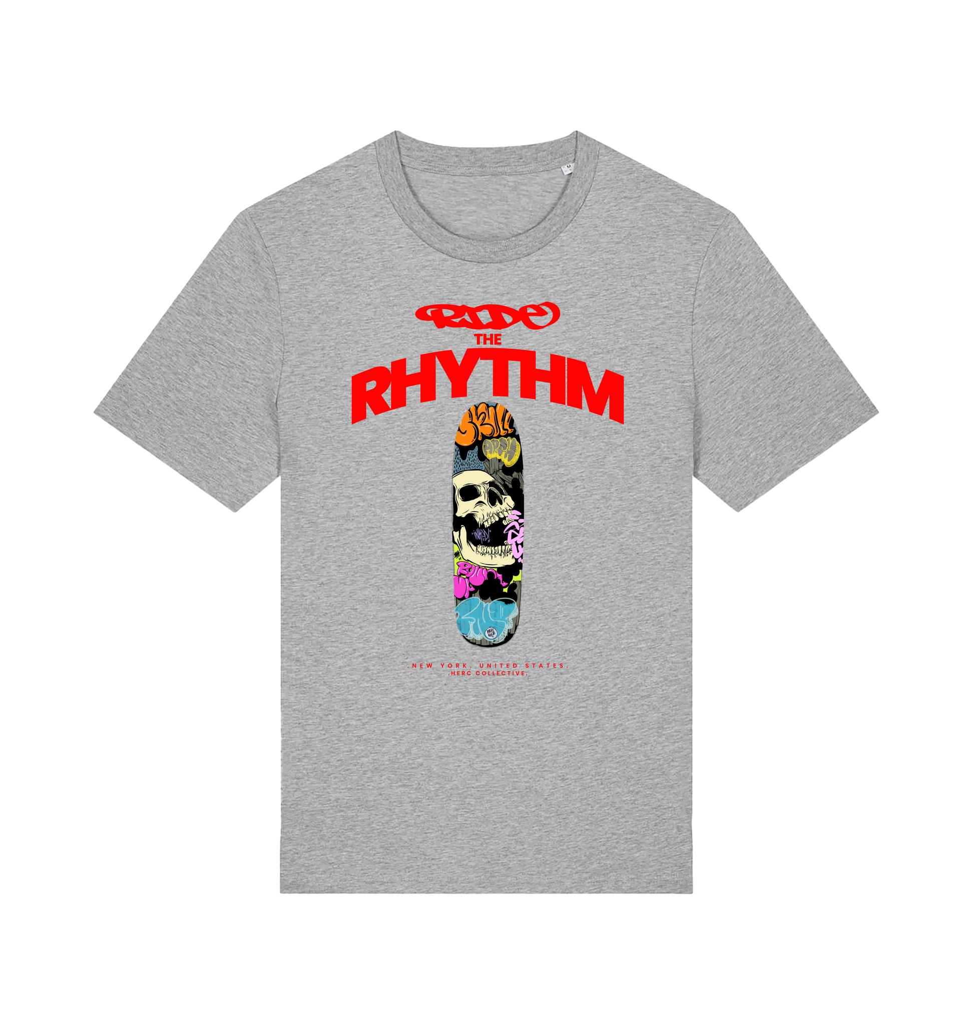 Heather Grey Printed T-shirt Front