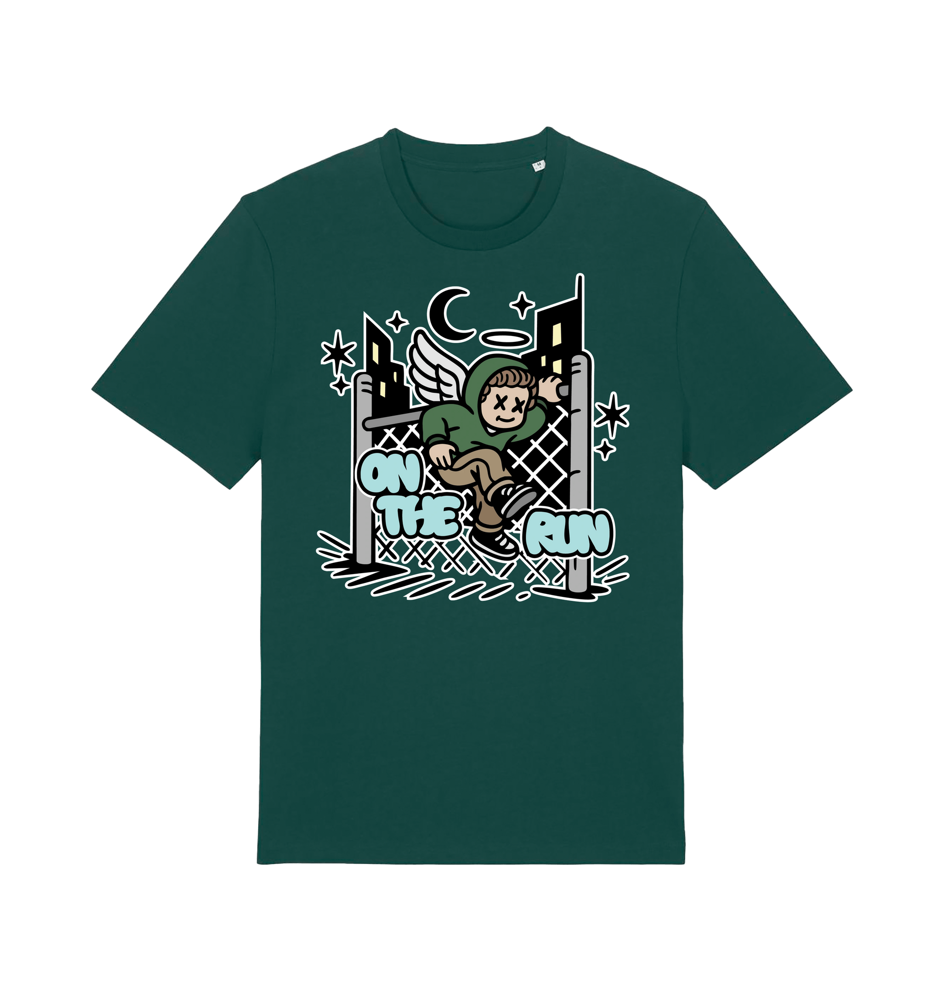 Glazed Green Printed T-shirt Front