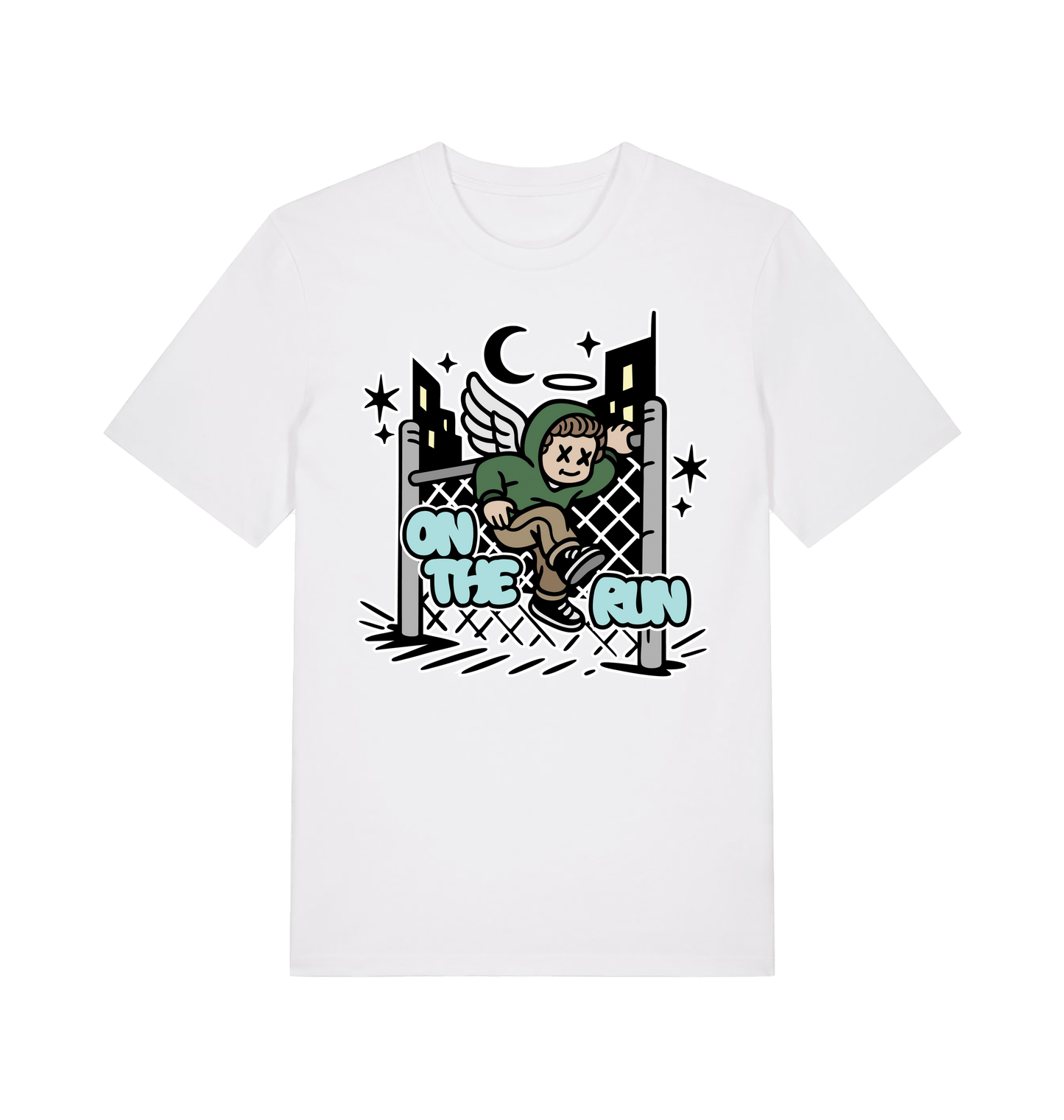 White Printed T-shirt Front