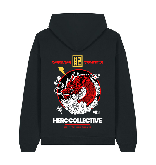 Black Printed Hoody