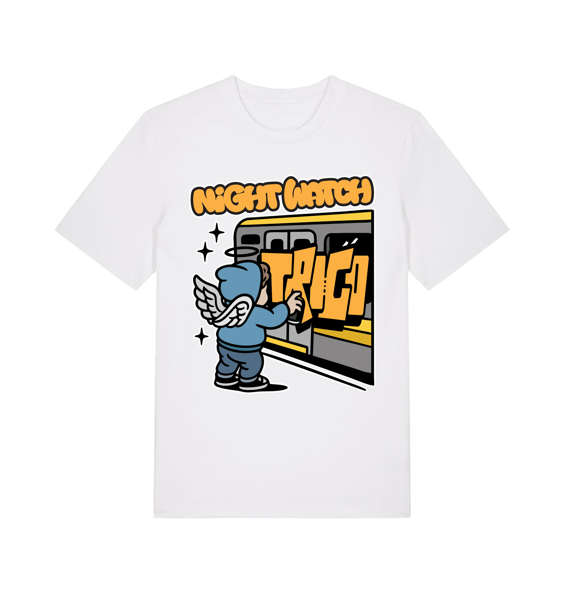 White Printed T-shirt Front