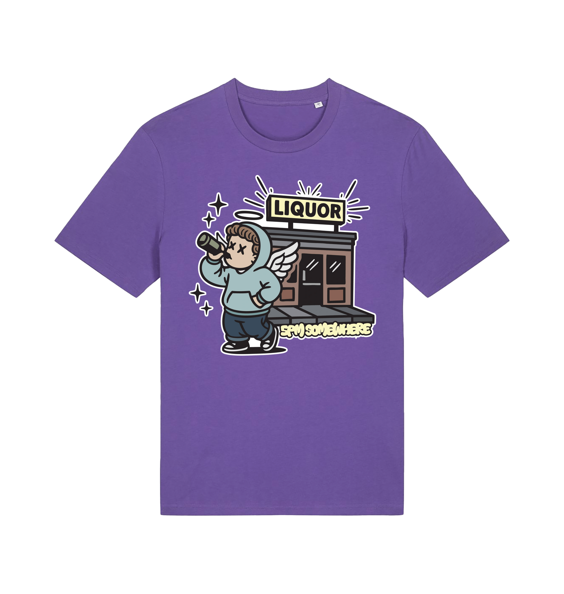 Purple Love Printed T-shirt Front