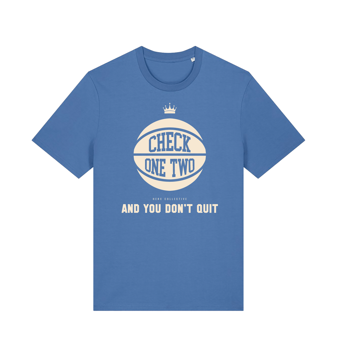 Bright Blue Printed T-shirt Front