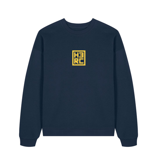 French Navy Printed Sweater