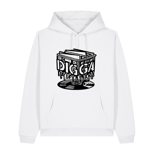 White Printed Hoody Front