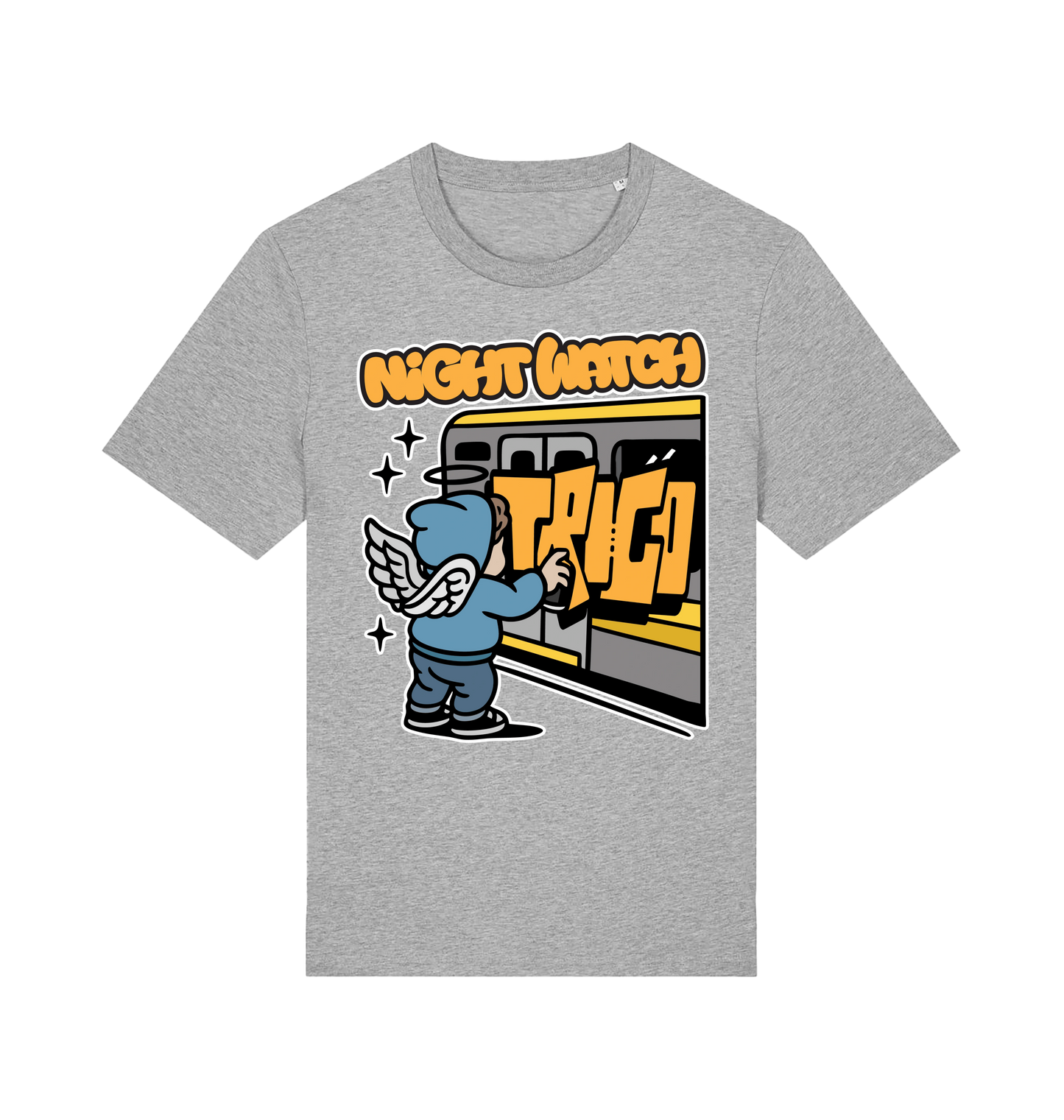 Heather Grey Printed T-shirt Front