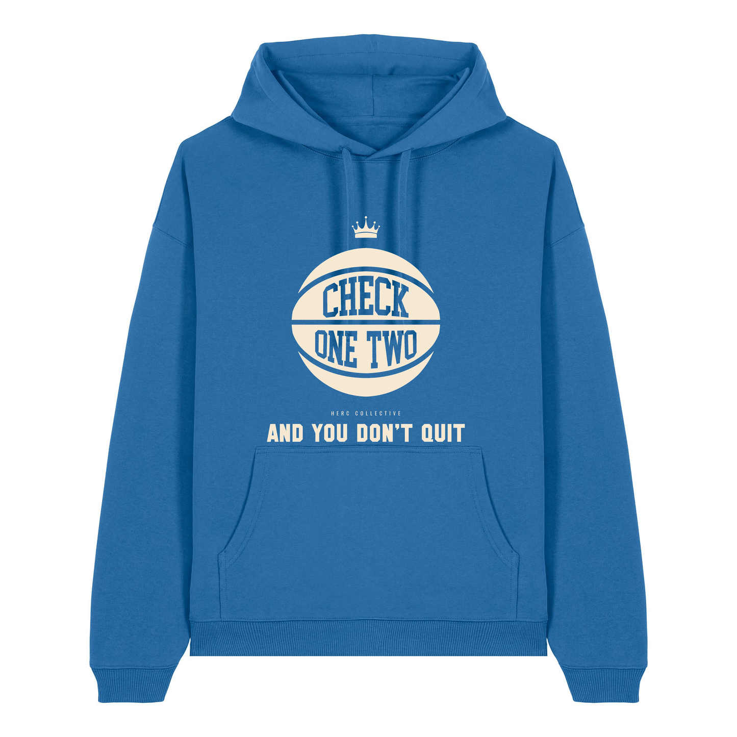 Mindful Blue Printed Hoody Front