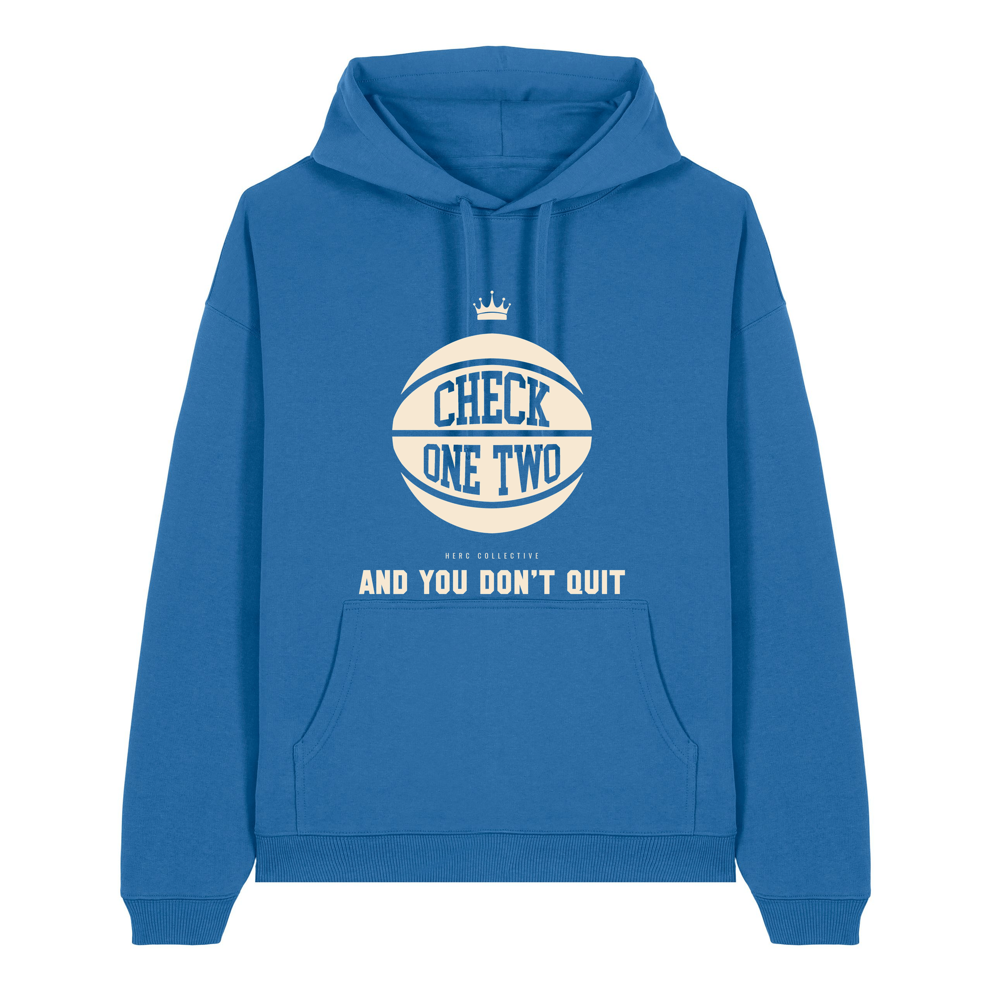 Mindful Blue Printed Hoody Front