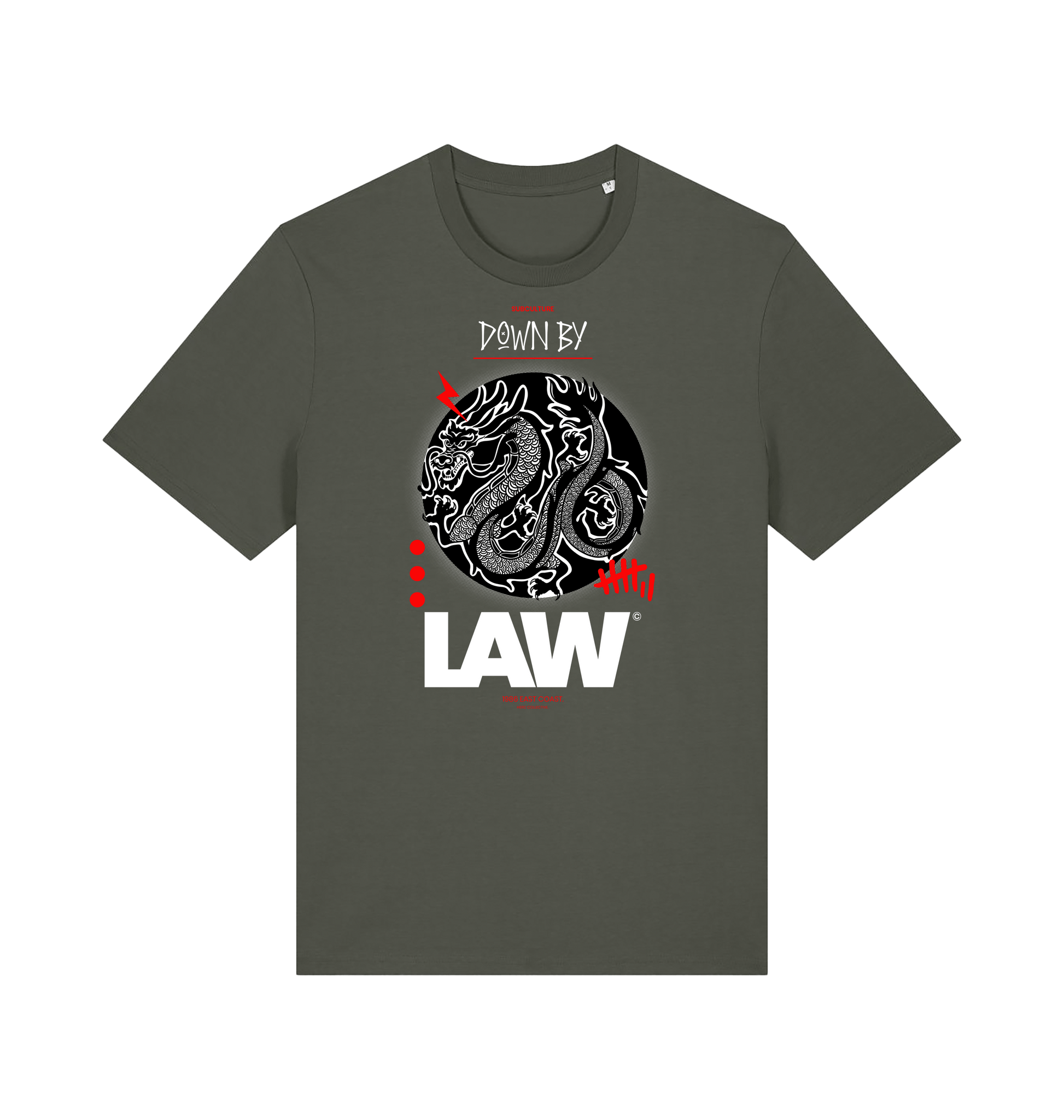 Khaki Printed T-shirt Front