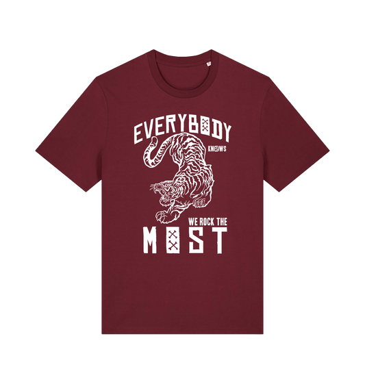 Burgundy Printed T-shirt Front