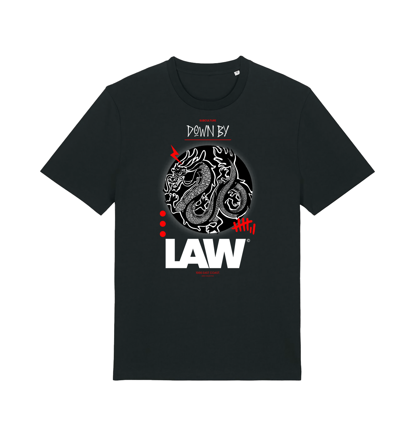 Black Printed T-shirt Front