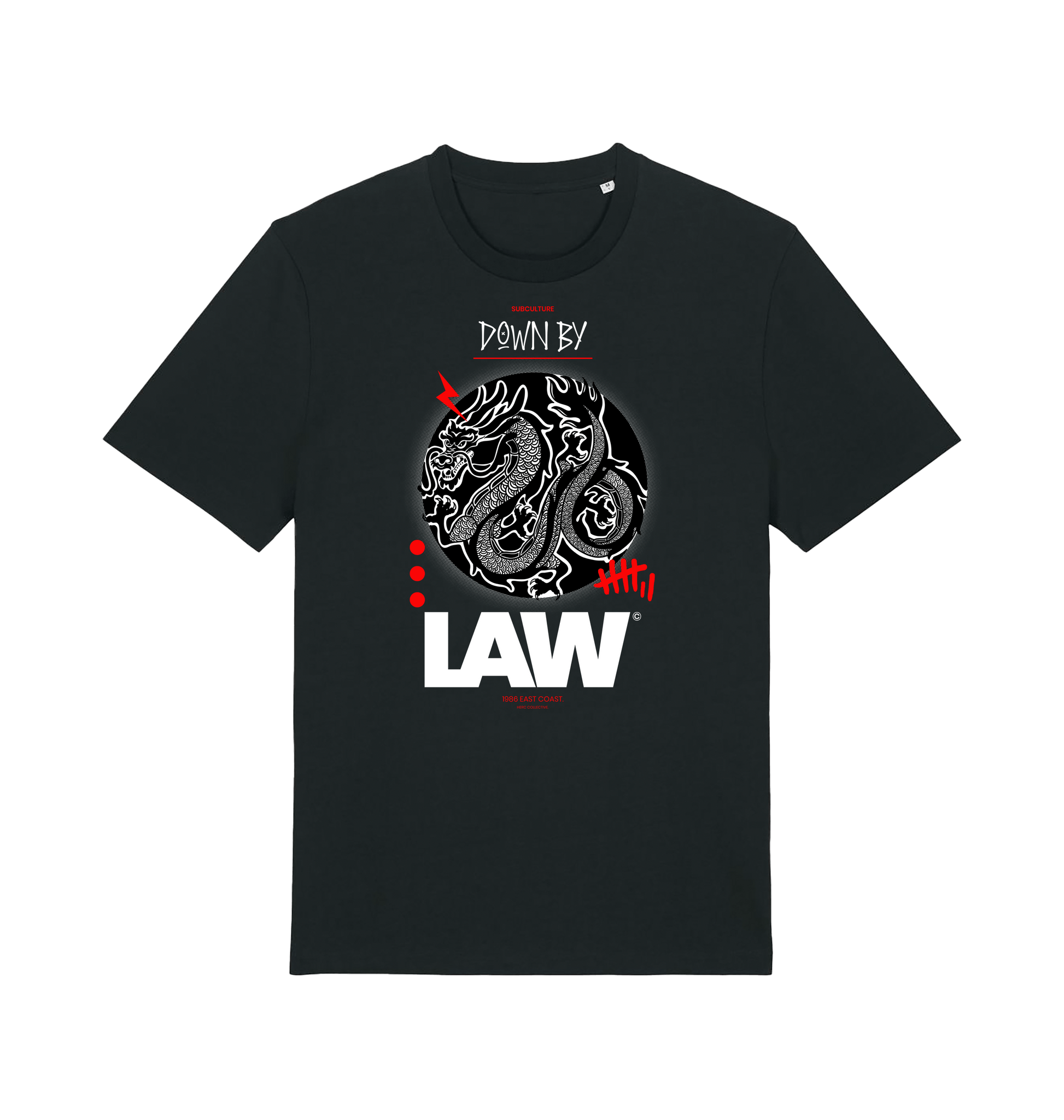 Black Printed T-shirt Front