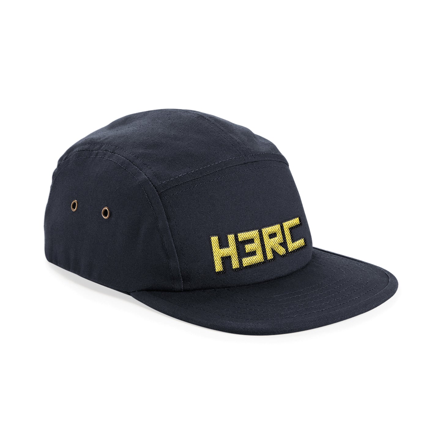 HERC 5 Panel Black Camper Cap
