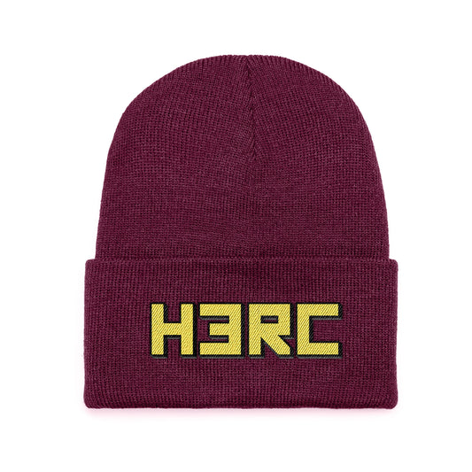 HERC Burgundy Cuffed Beanie