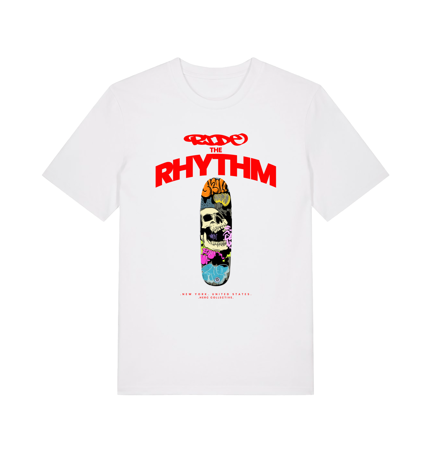 White Printed T-shirt Front