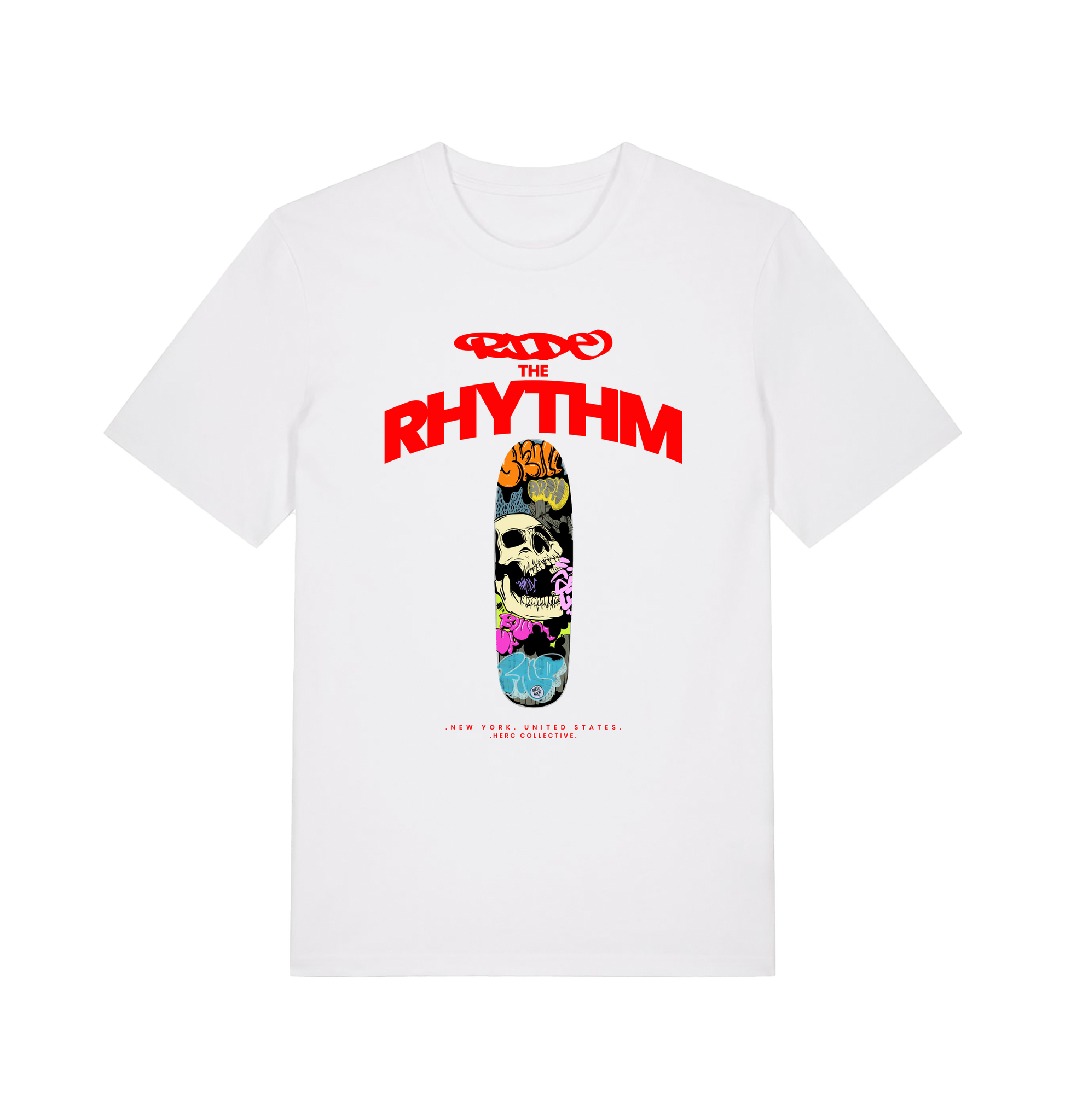 White Printed T-shirt Front