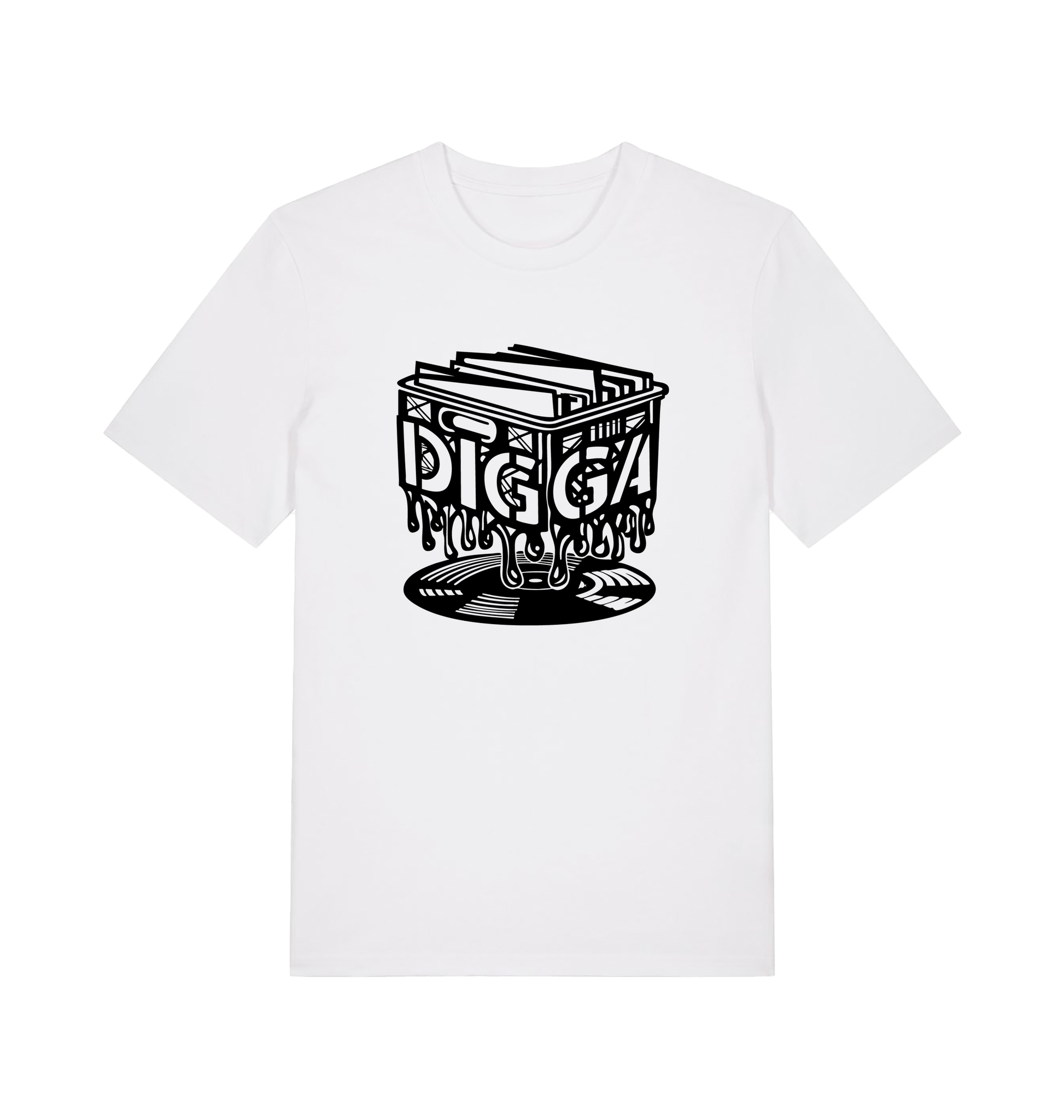 White Printed T-shirt Front