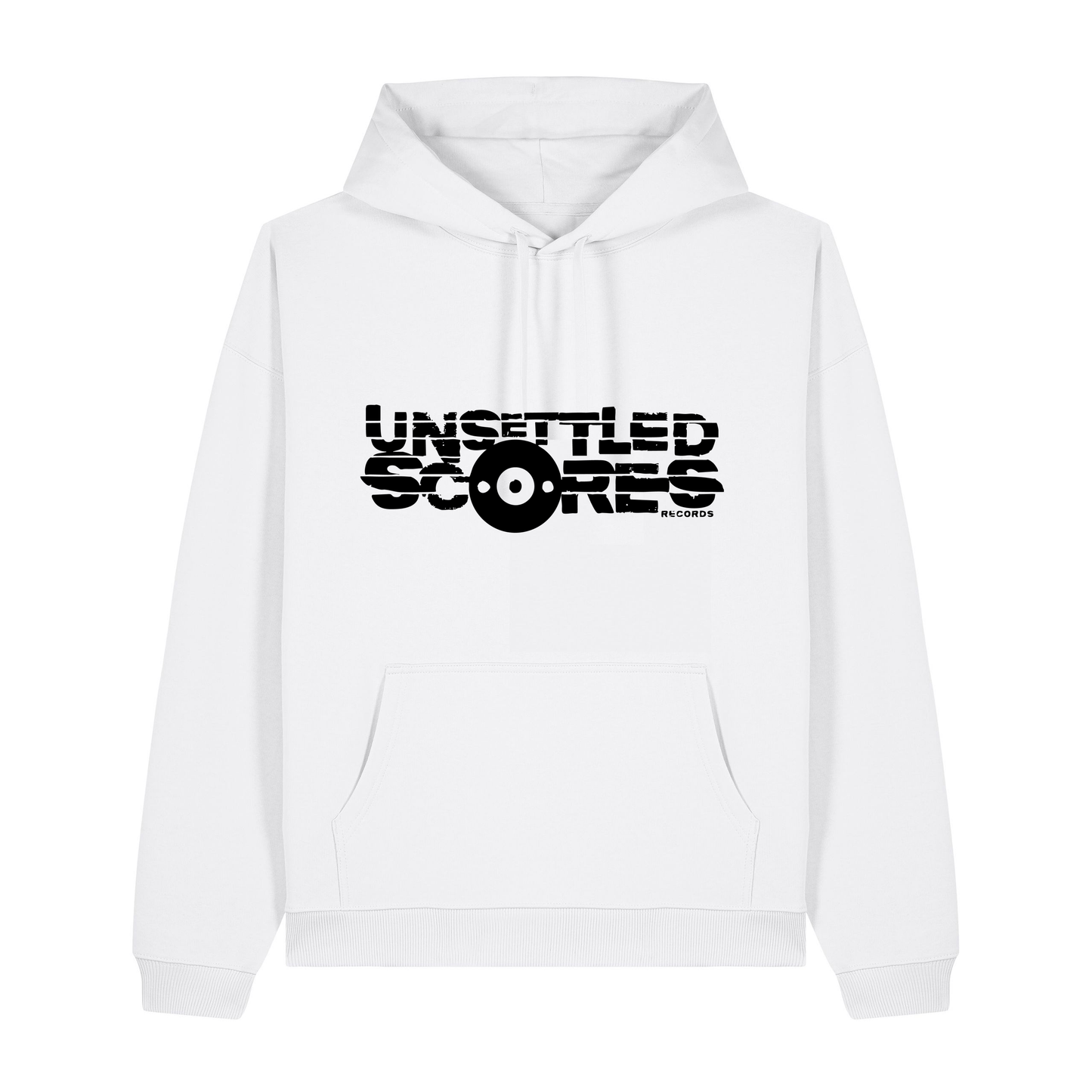 White Printed Hoody Front