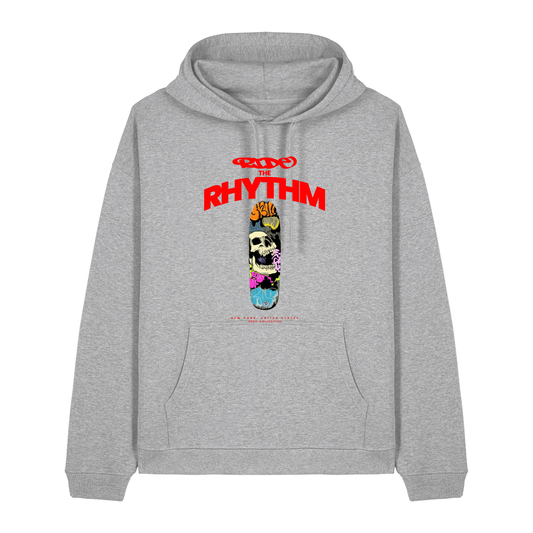 Heather Grey Printed Hoody Front