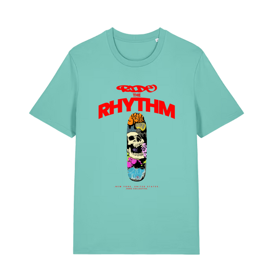 Pool Blue Printed T-shirt Front