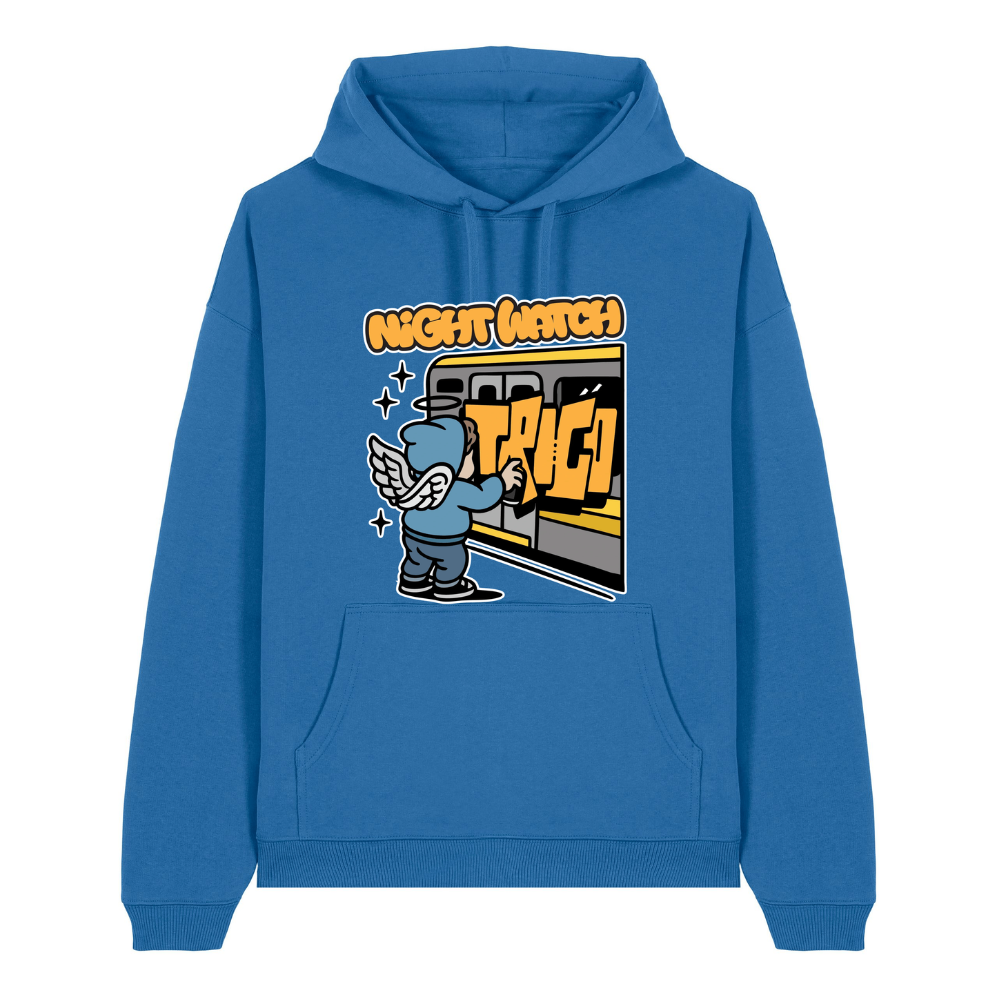 Mindful Blue Printed Hoody Front