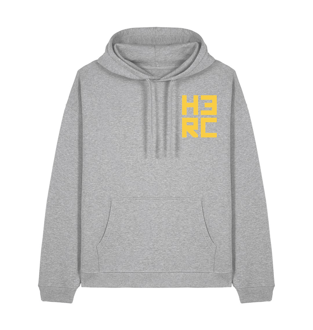Heather Grey Printed Hoody