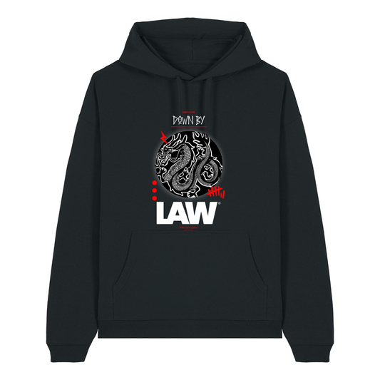 Black Printed Hoody Front